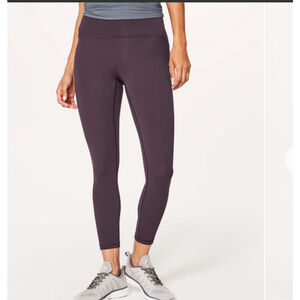 Women's Lululemon Train Times 7/8 Leggings Deep Plum 25”